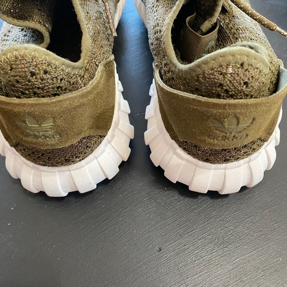 Adidas Origianals tubular doom sock primeknit in trace olive - Picture 6 of 7